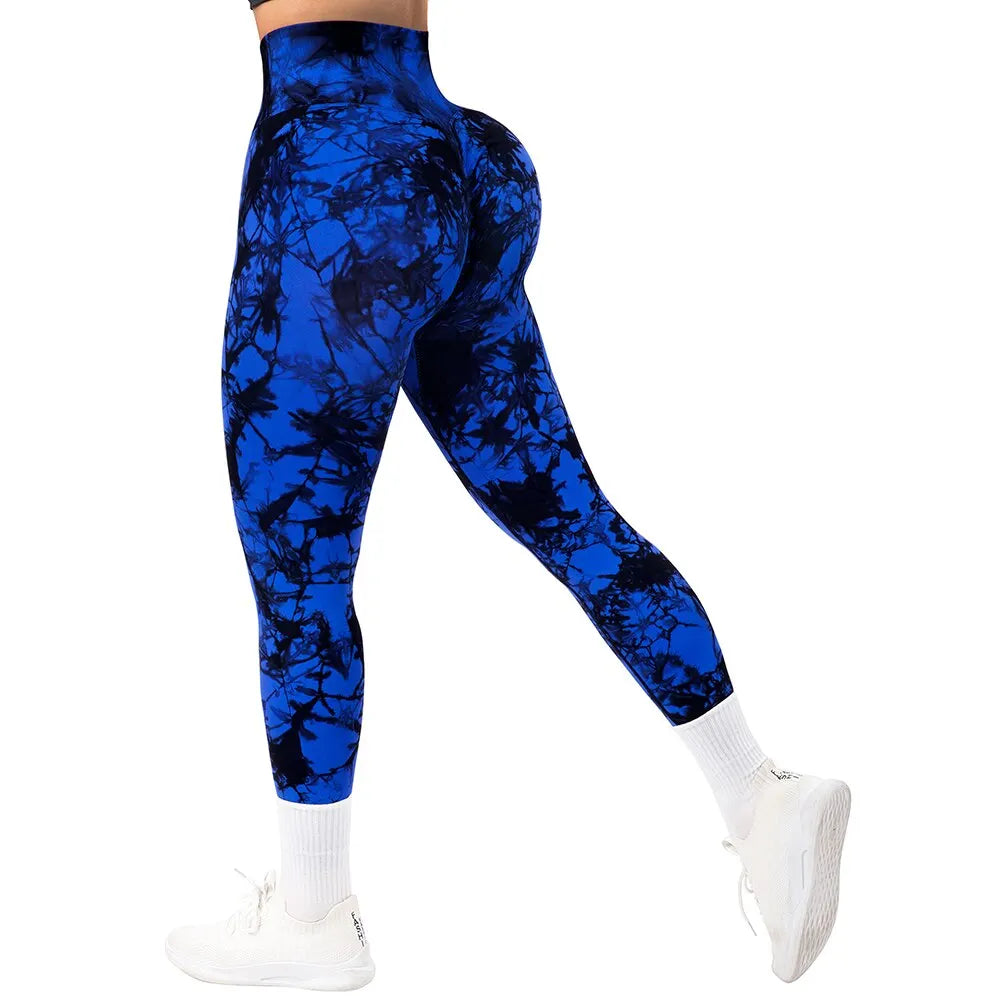 Tie Dye Fitness Legging Woman Push Up Workout Sport Leggings Women Scrunch Butt Female Outfit Gym Seamless Legging Pants