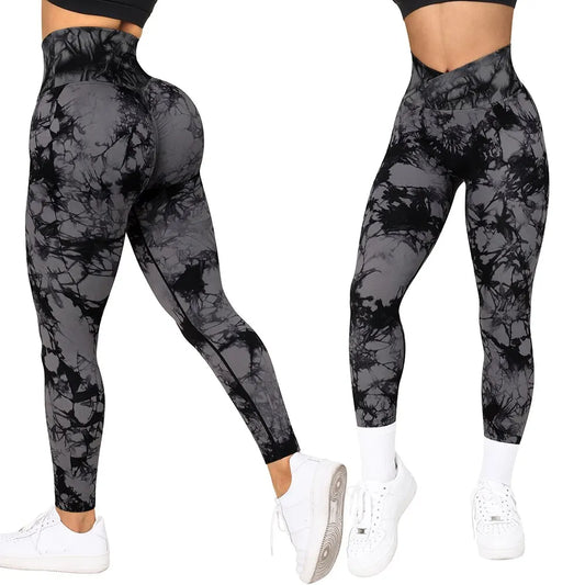 Tie Dye Fitness Legging Woman Push Up Workout Sport Leggings Women Scrunch Butt Female Outfit Gym Seamless Legging Pants